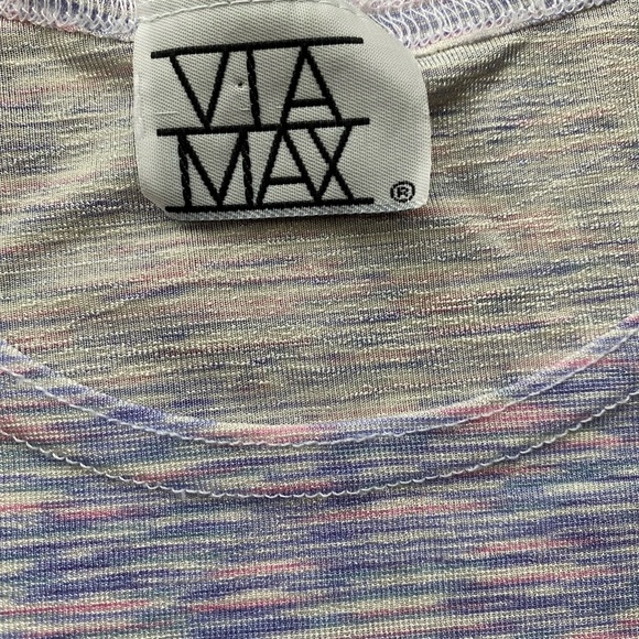 Lightweight Sheer Stretchy Rainbow Sherbert Colors Summer Crop Top - Picture 5 of 7